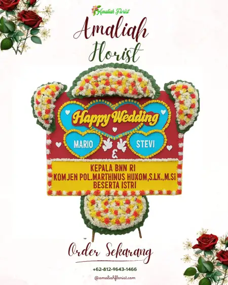 Papan Bunga Pernikahan Marpoyan Damai